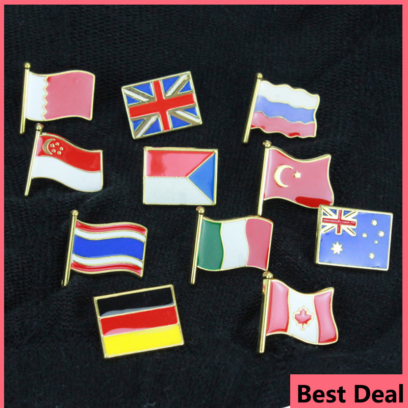 2024 New National Flags PIN En - Embroidery Australia ulasan dan harga