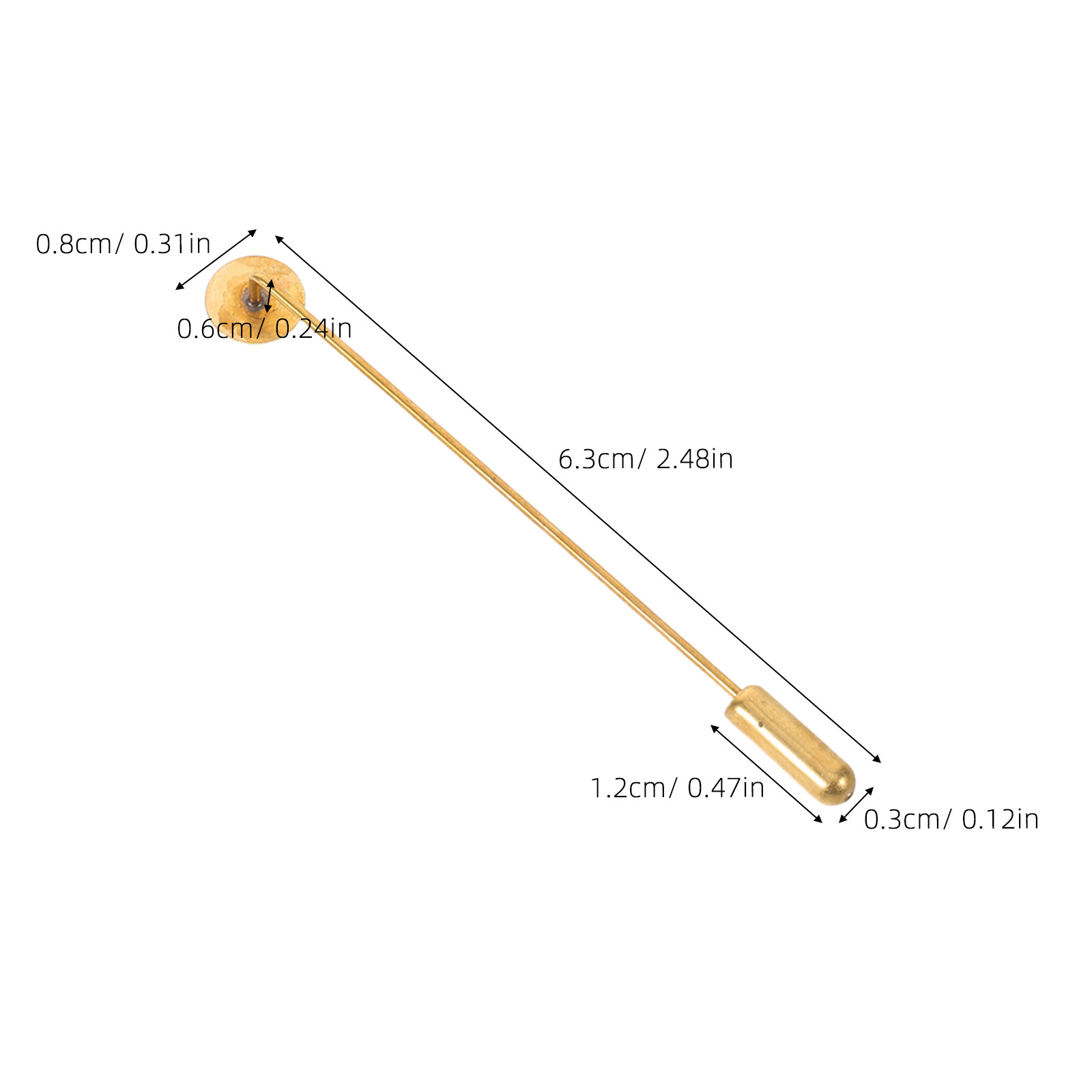 Copper Lapel Pin Blanks DIY Em - Embroidery Diy ulasan dan harga