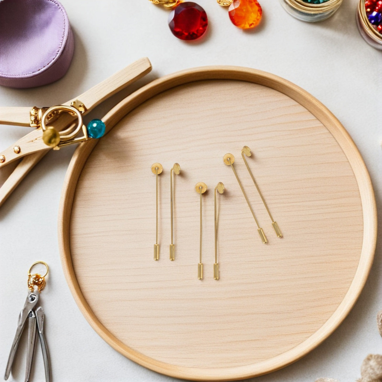 Copper Lapel Pin Blanks DIY Em - Embroidery Diy ulasan dan harga