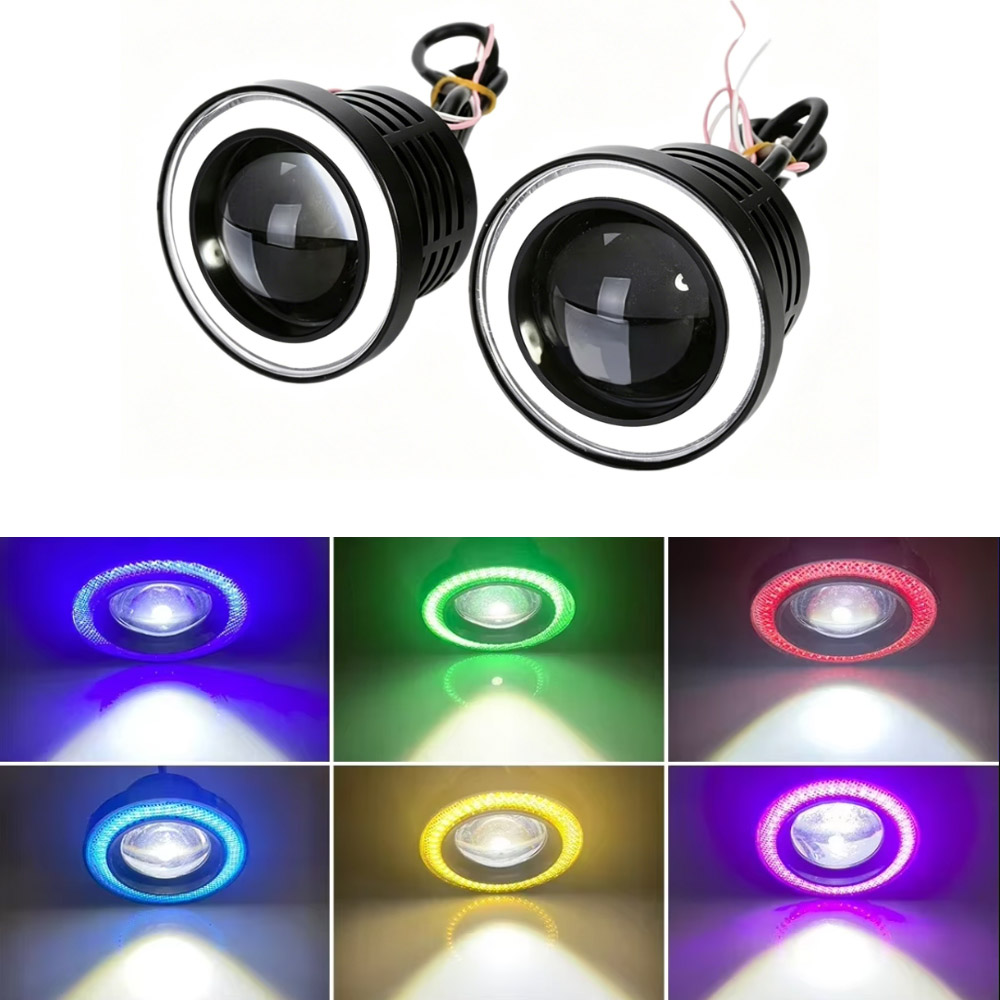1/2PCS 3Inch Car Angel Eyes Fo - Embroidery Effect ulasan dan harga