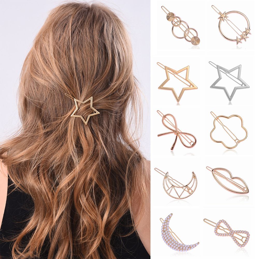 1PC Geometric Ponytail Hairpin - Embroidery Knot ulasan dan harga