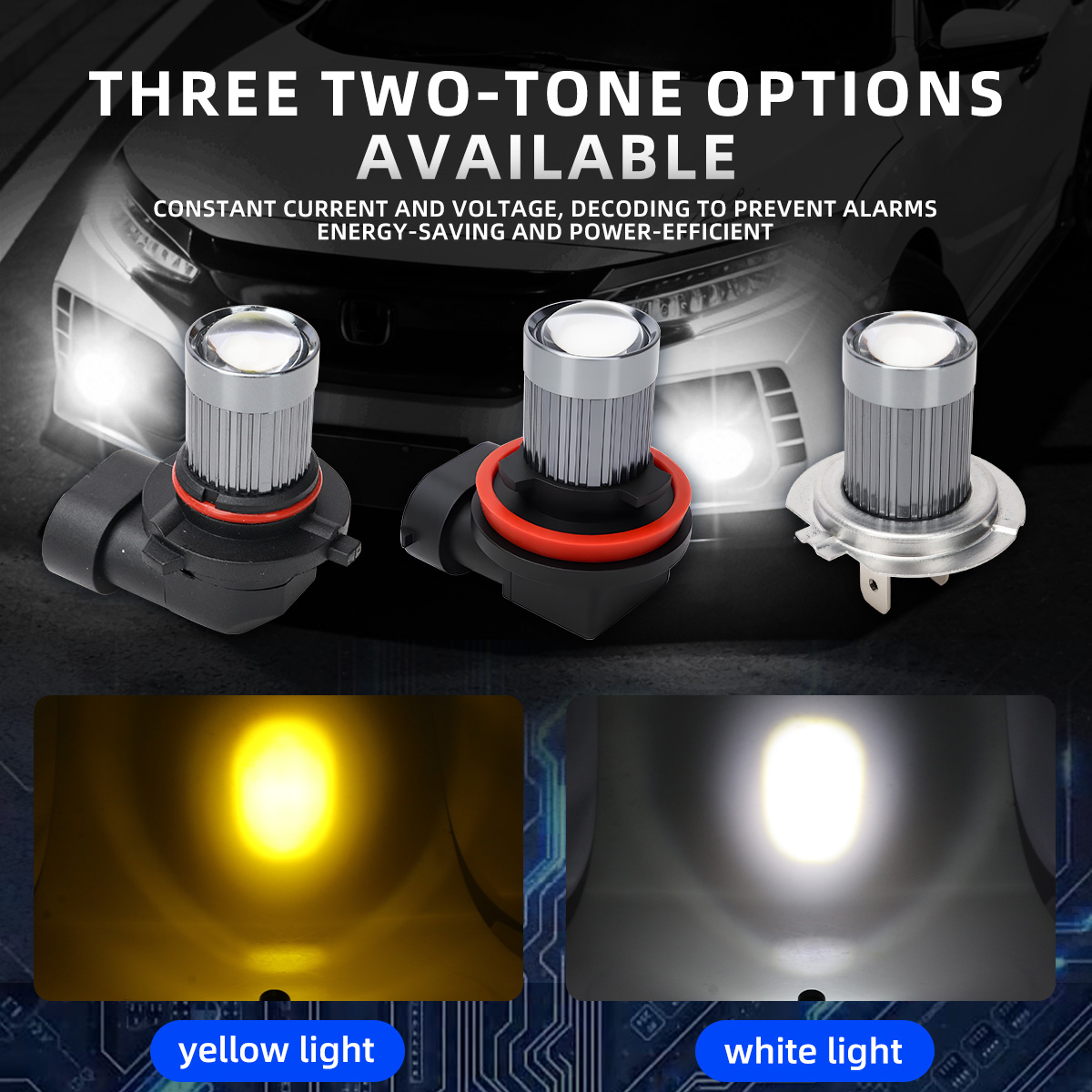 2PCS H11 Car Fog Lamp H7 LED 9 - Embroidery Effect ulasan dan harga