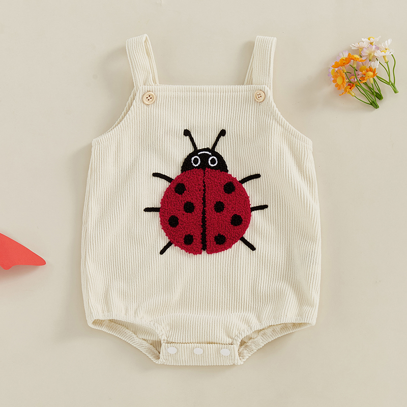 Summer Baby Romper Sleeveless  - Embroidery Lady Bug ulasan dan harga