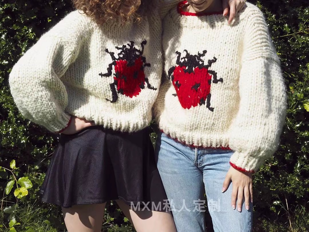 Seven Star Ladybug Pattern Pur - Embroidery Lady Bug ulasan dan harga