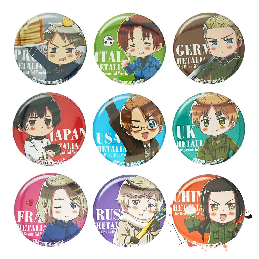 Axis Power HETALIA Anime Badge - Embroidery Australia ulasan dan harga
