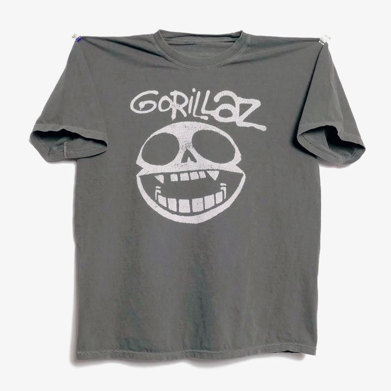 Gorillaz Band Print Short Slee - Embroidery Studio ulasan dan harga