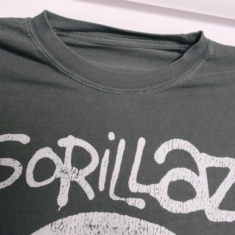 Gorillaz Band Print Short Slee - Embroidery Studio ulasan dan harga