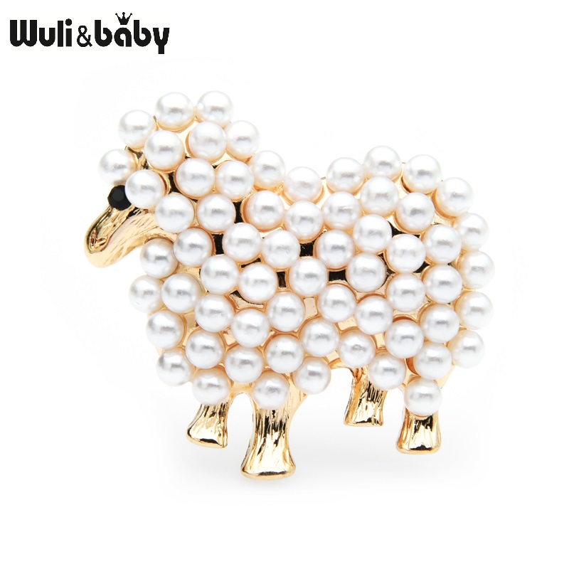Wuli&baby Small Pearl Sheep Br - Embroidery Australia ulasan dan harga