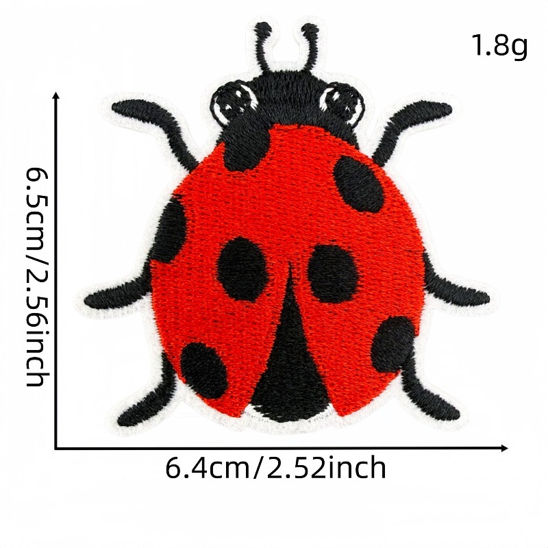 Creative Cute Cartoon Insect S - Embroidery Lady Bug ulasan dan harga