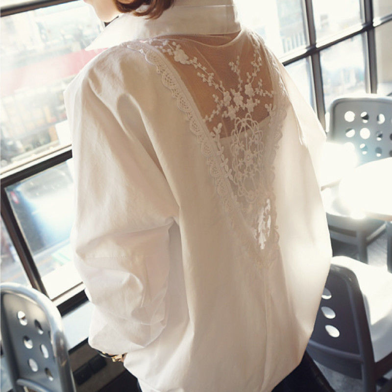 Fashion V-Neck Embroidery Gauz - Embroidery Uniforms ulasan dan harga