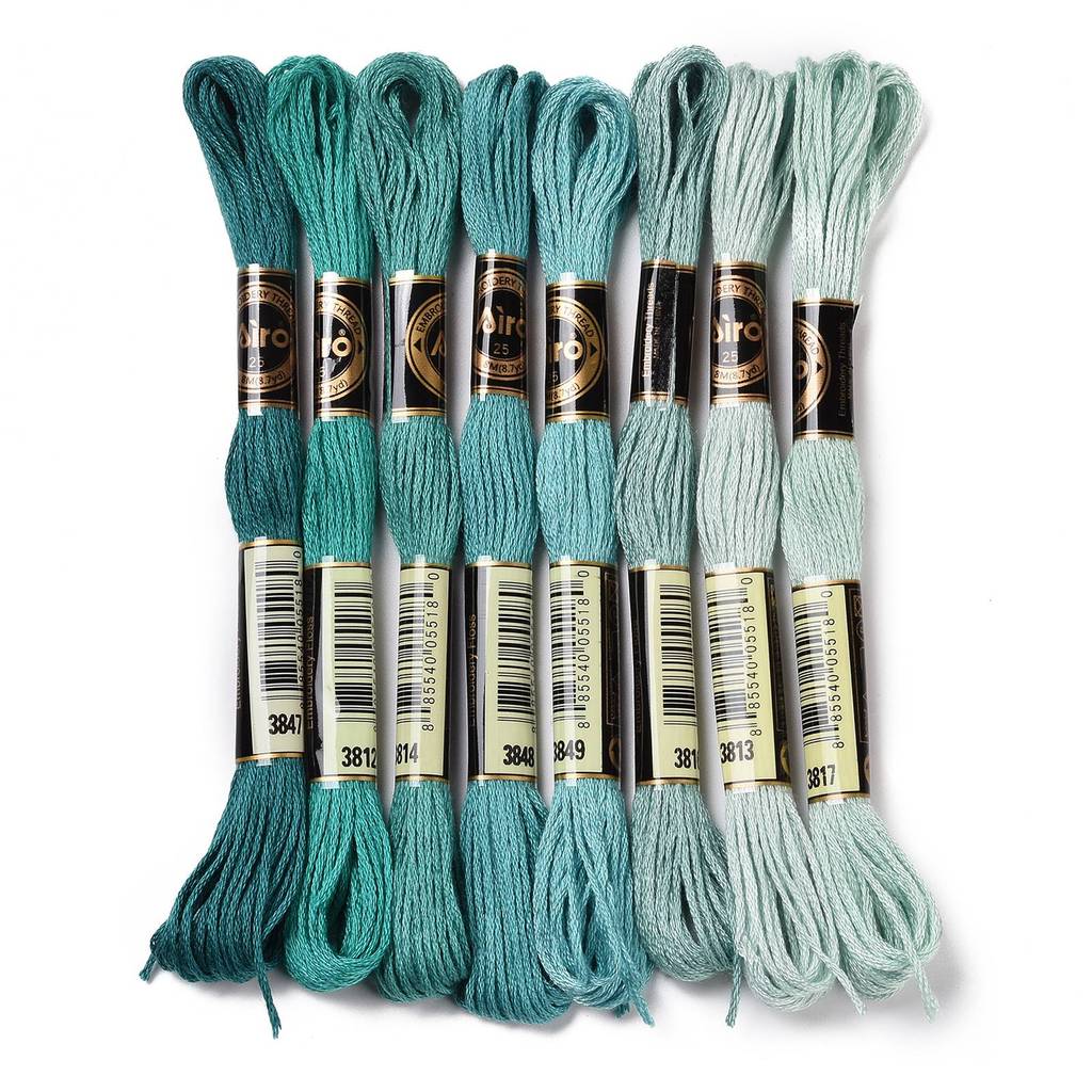 1Set 8 Skeins 0.5mm 6-Ply Poly - Embroidery Stitch ulasan dan harga