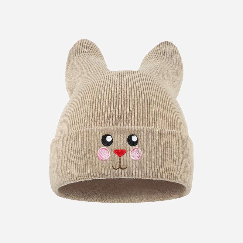 Soft Cat Ear Kids Beanie Cat F - Embroidery Cat ulasan dan harga