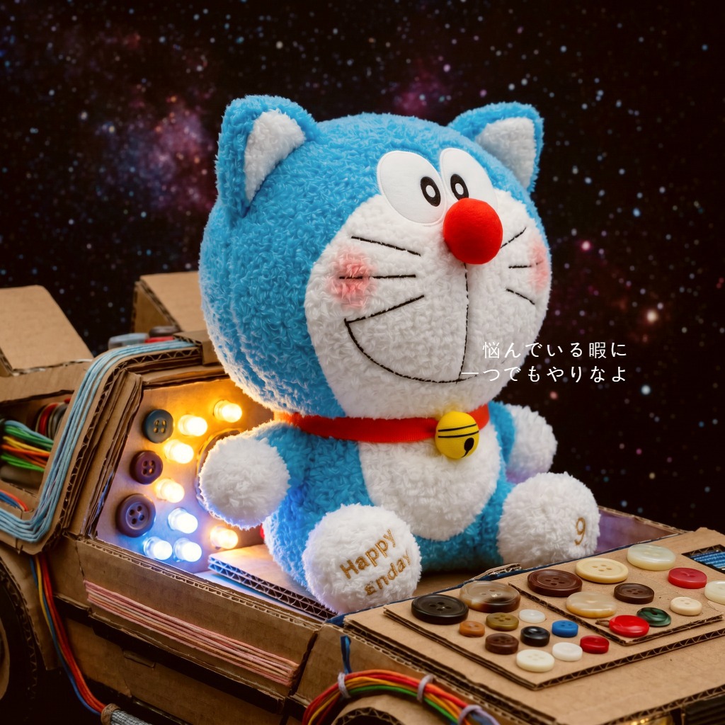 Cute Birthday Version Doraemon - Embroidery Design Love ulasan dan harga