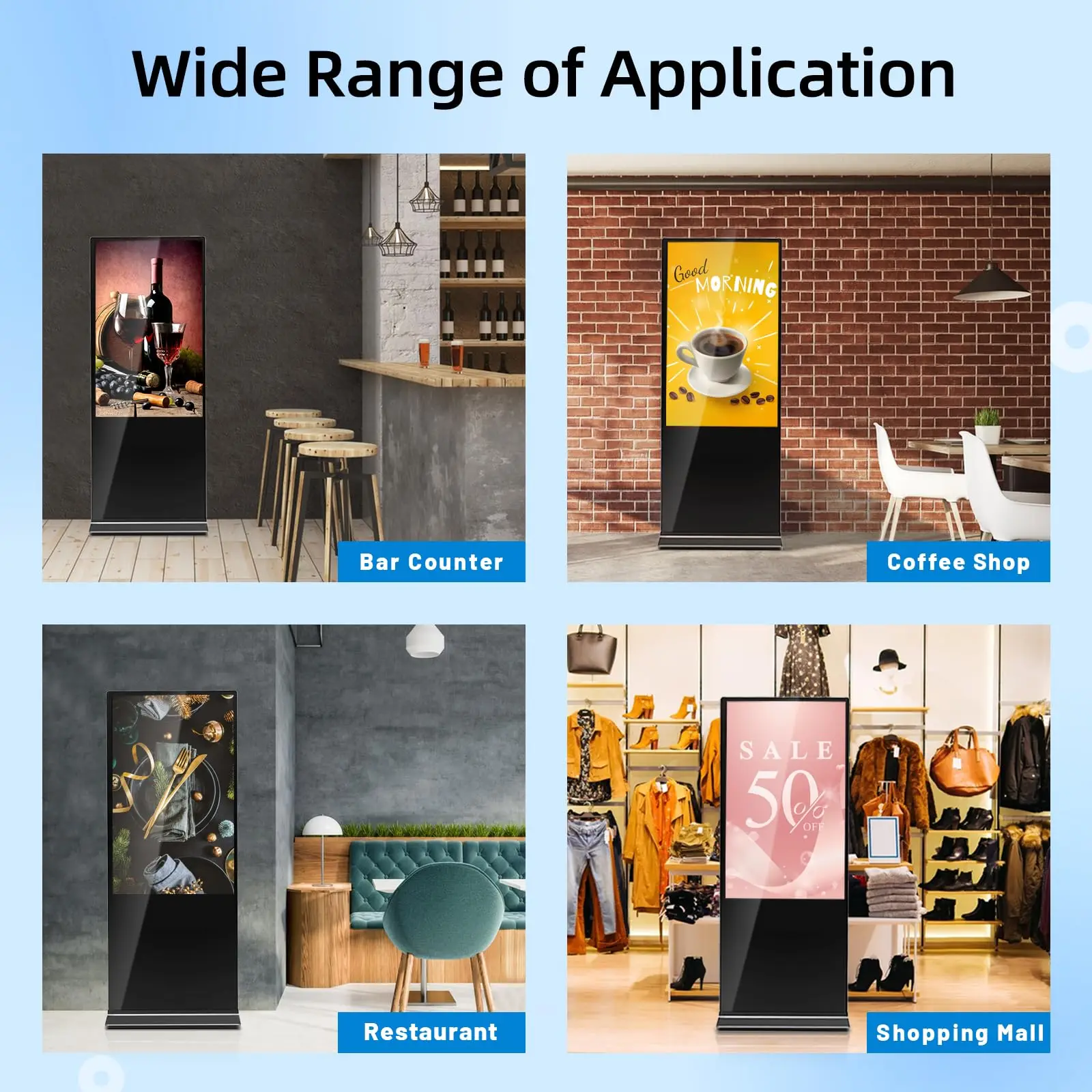 MWE 65 Inch 4K Digital Signage - Embroidery Studio ulasan dan harga