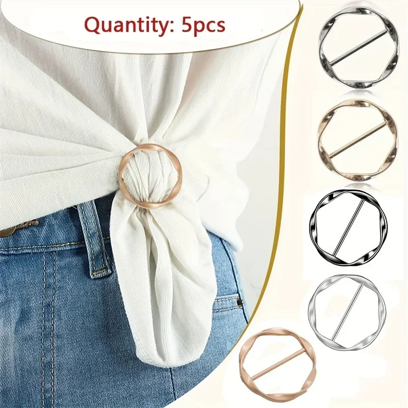 5pcs Fashion Metal Round Circl - Embroidery Knot ulasan dan harga