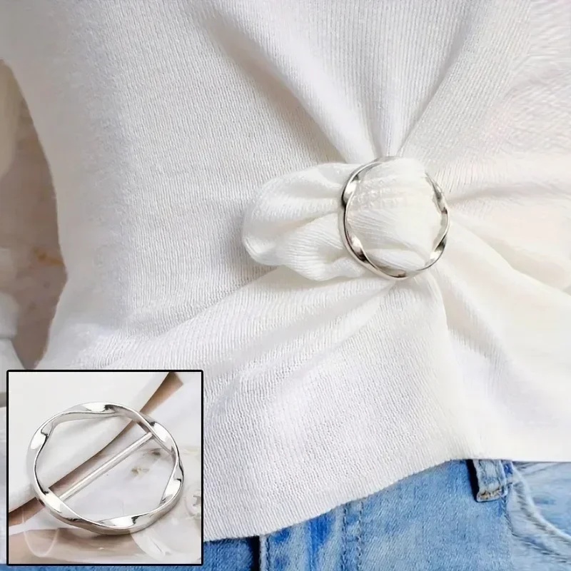 5pcs Fashion Metal Round Circl - Embroidery Knot ulasan dan harga
